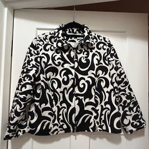 Laura Ashley Black and White Patterned Women's Jacket